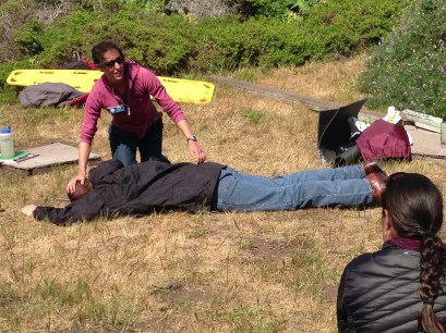 Becca demonstrates a one person patient roll.