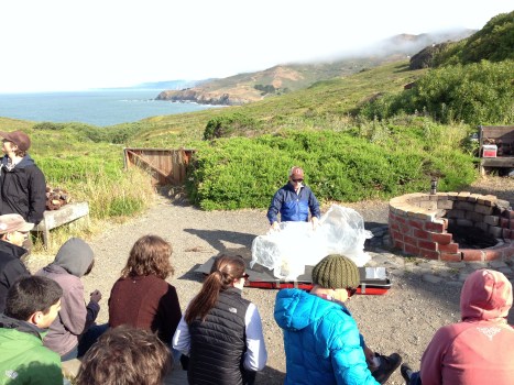 Dave showing us the basics of litter setup.