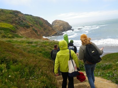 On our way down to the beach