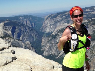 Lizzy proudly displaying her "This Doesn't Suck" pin on top of Clouds Rest Photo Credit: Terrell Barry