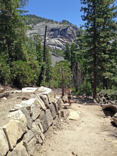 Kate on the trail below Clouds Rest Photo credit: Terrell Barry