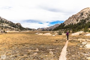 Ashley enjoying  the hike through Kerrick Meadow