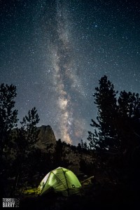 Ashley relaxing in our tent while I'm taking Milky Way photos. It was chilly!